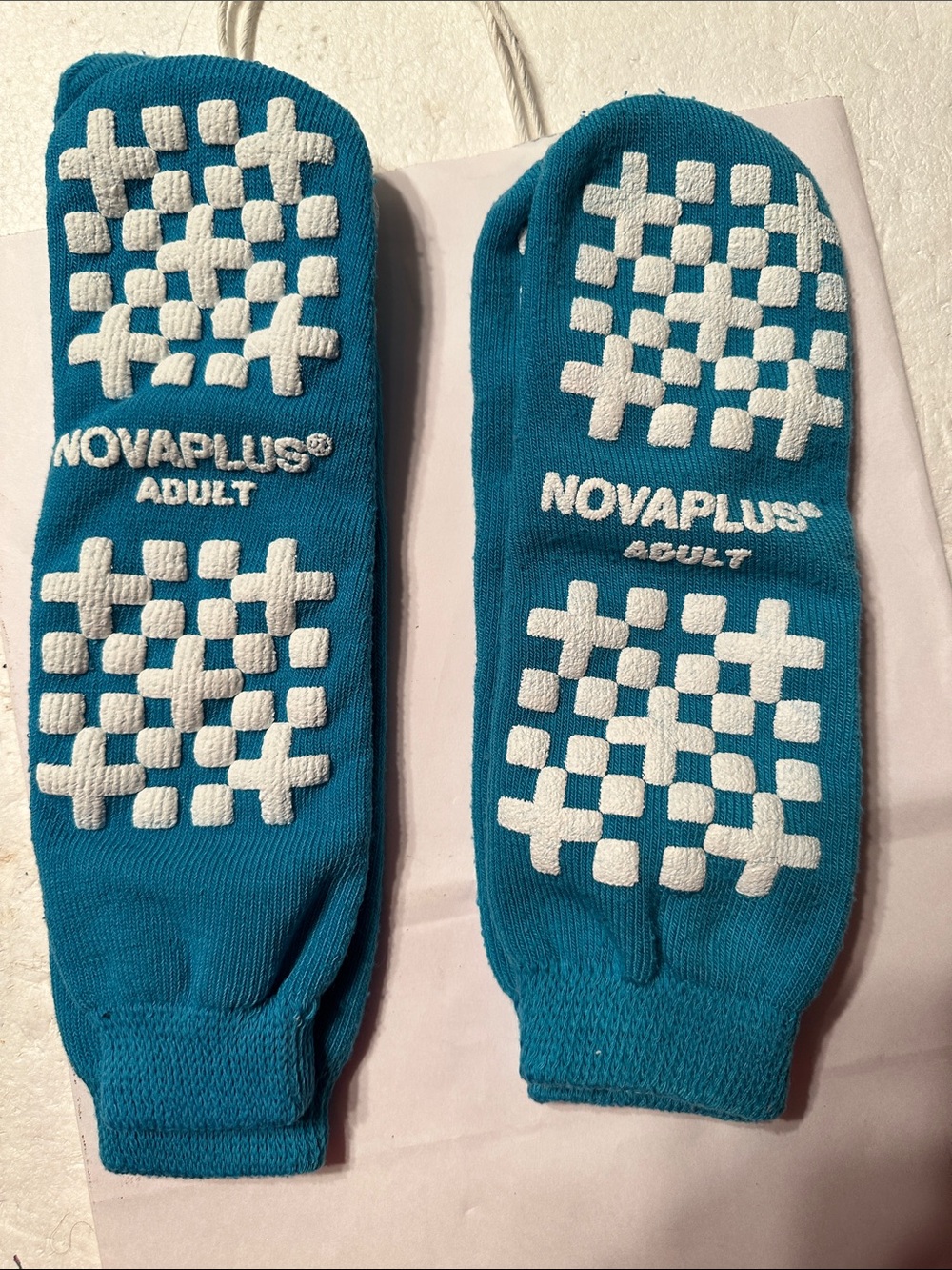 Two Nova Plus slip resistant socks